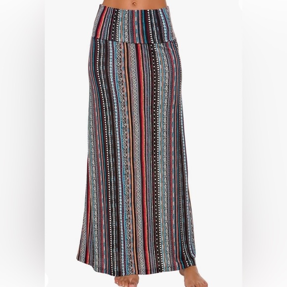 Urban CoCo Women’s Long Stretchy High Waist A-Line Flared Skirt Size Large - Picture 6 of 6